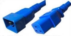 C20 / C19 Blue 1,0 m, 16a/250v, H05VV-F3G1.5 Power Cord 