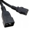 C20 to C13 Black 1,5 m, 10a/250v, H05VV-F3G1,0 Power Cord