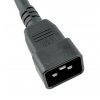 C20 to C13 Black 2,0 m, 10a/250v, H05VV-F3G1,0 Power Cord