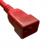 C20 to C13 Red 1,0 m, 10a/250v, H05VV-F3G1,0 Power Cord 
