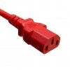 C20 to C13 Red 2,0 m, 10a/250v, H05VV-F3G1,0 Power Cord
