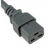 C20 / C19 Black 1,0 m, 16a/250v, H05VV-F3G1.5 Power Cord