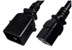 C20 to C19 P-Lock, 1,0 m Black, 16a/250v, H05VV-F 1,50 Power Cord