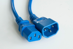C14 / C13 Blue 1,0 m, 10a/250v, H05VV-F3G1,0 Power Cord