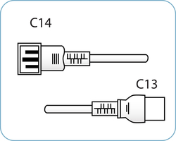 C14 / C13 White 2,5 m, 10a/250v, H05VV-F3G1,0 Power Cord