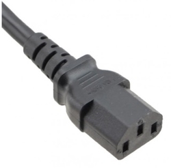 C14 / C13 Black 0,5 m, 10a/250v,  H05VV-F3G,75 Power Cord