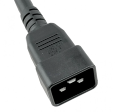 C20 to C21 Black 0,9 m, 20a/250v, 12/3 SJT Power Cord